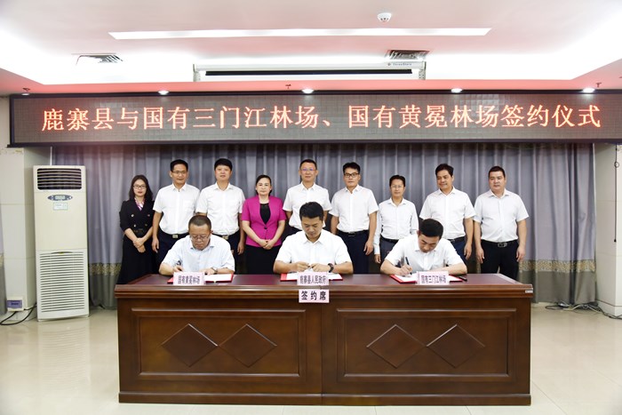 我场与鹿寨县、黄冕林场签订国家储备林建设等项目合作框架协议