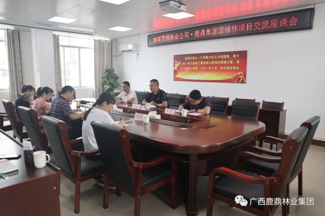 湖南茂源林业公司到不朽情缘电子游戏官网集团交流国储林项目建设